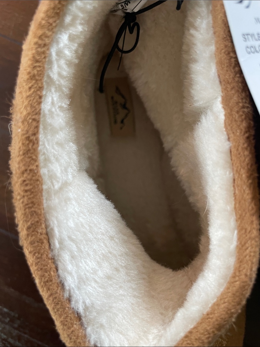 NWT Faux Suede Ankle Winter Boots - Tan - Picture 3 of 7